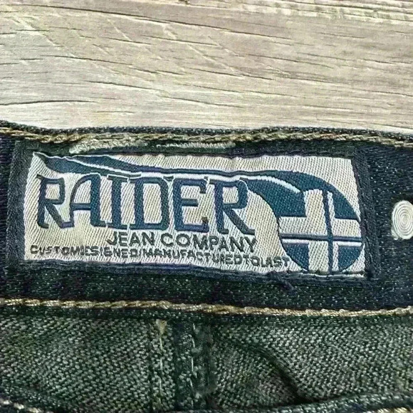 Raider Authentic Jeans Mens Size 42x32 Baggy Hiphop Y2K Grunge Hiphop Casual Dad - Picture 6 of 16